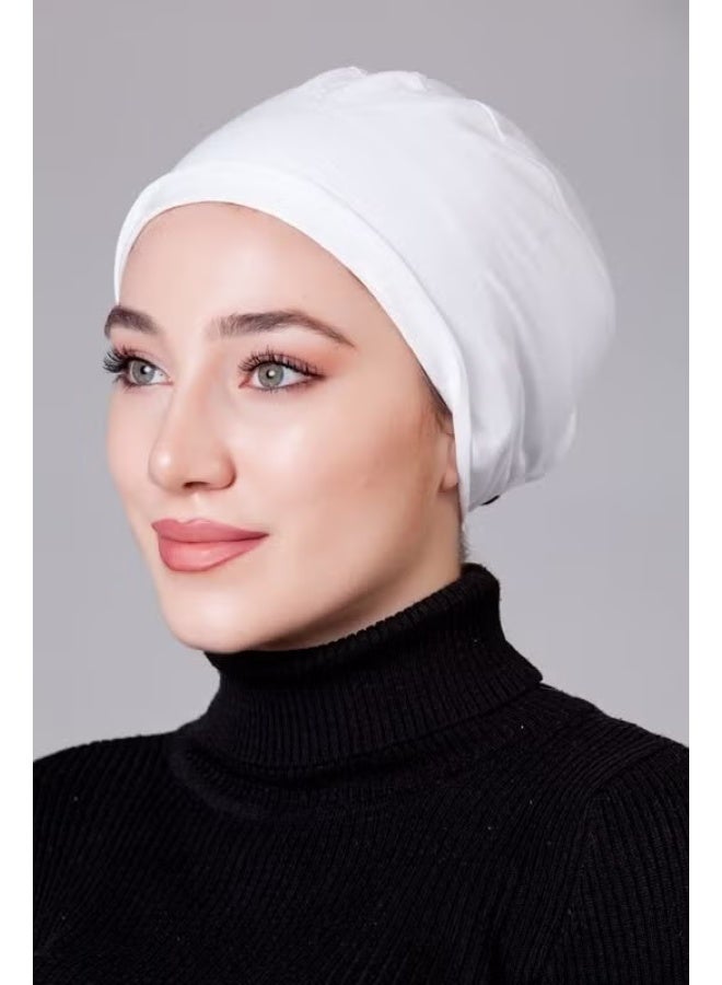 Nanak White Combed Non-Slip Bonnet - Image 1